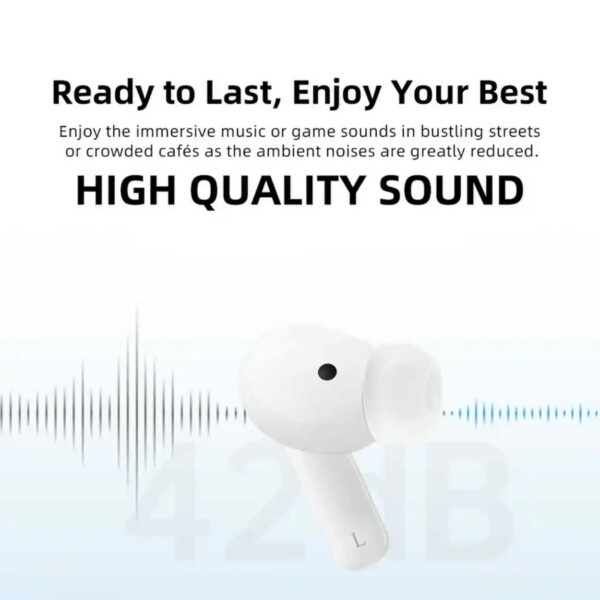 Helt trådløs Pro TWS Bluetooth-stereohodetelefoner USB-C hvit hvit