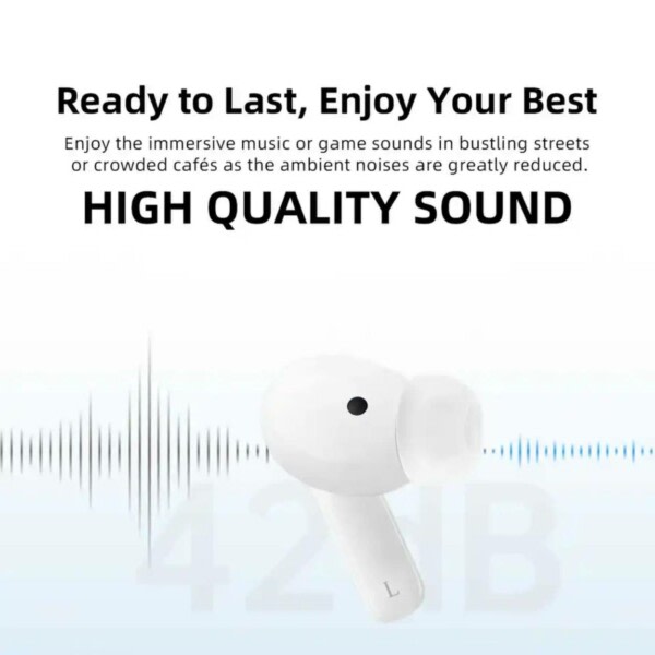 Helt Trådlösa Pro TWS Bluetooth Stereo In-Ear Hörlurar USB-C Vit vit