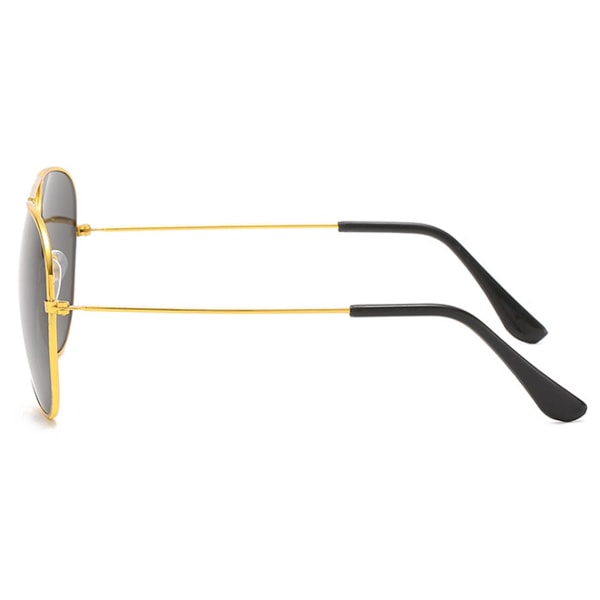 Gold Aviator pilot solbriller sort glas guld