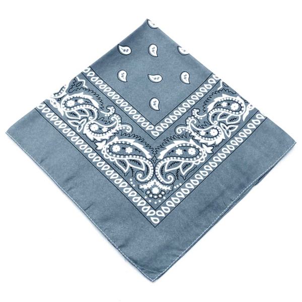 Bandana huivi huivi nuuska kangas paisley kuvio harmaa harmaa
