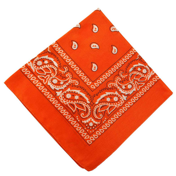 Bandana Scarf Sjal Snusnäsduk Paisleymönster Orange orange