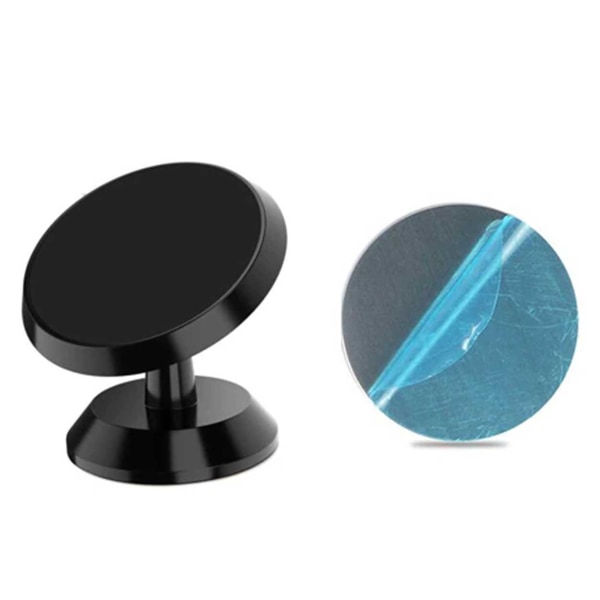 360 Rotatable mobilholder med selv -fast magnetbilholder sort sort