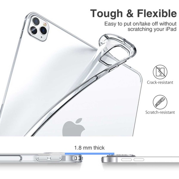 Gennemsigtig TPU Shell iPad Pro 12.9 "Sag gennemskinnelig gennemsigtig