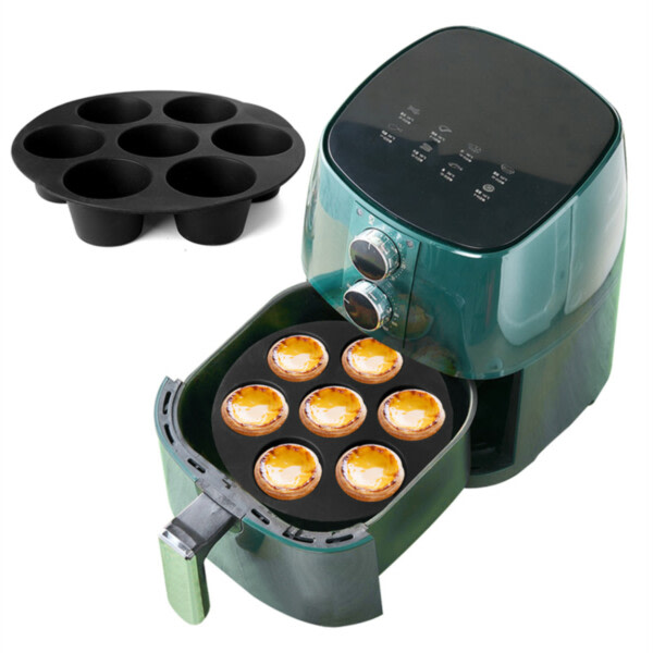 Bakform Silikonform Mini Muffin Cupcake Air Fryer Luftfritös svart