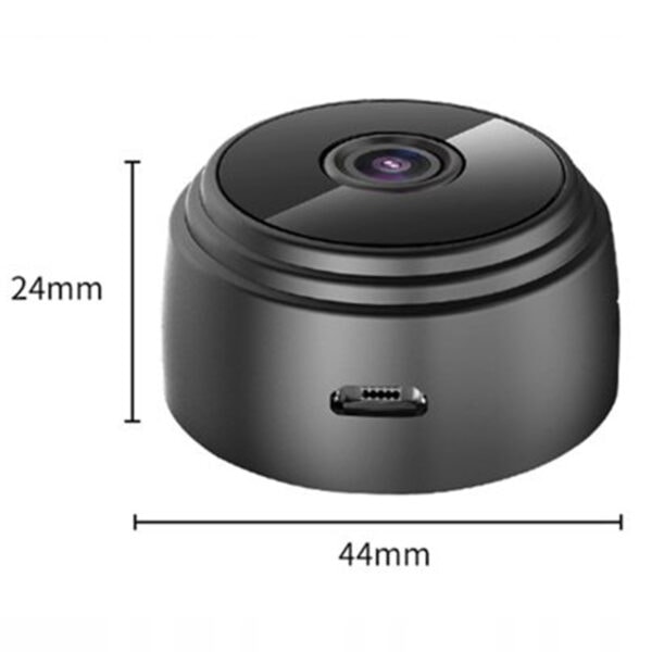 Mini WIFI -valvontakamera | Langaton 1080p HD Spy -kamera laajakulmalla ja magneettikiinnikkeellä musta