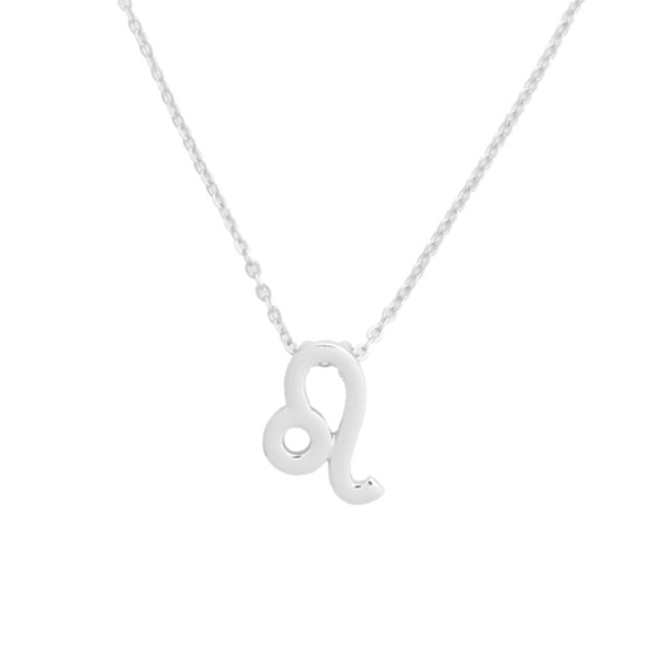 Lahjakaulakoru Zodiac Sign Lion Leo -kaulakoru hopea
