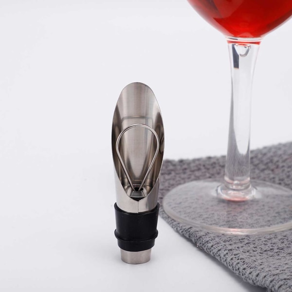 Rostfri Vinluftare - Dekanteringspip för Vin silver