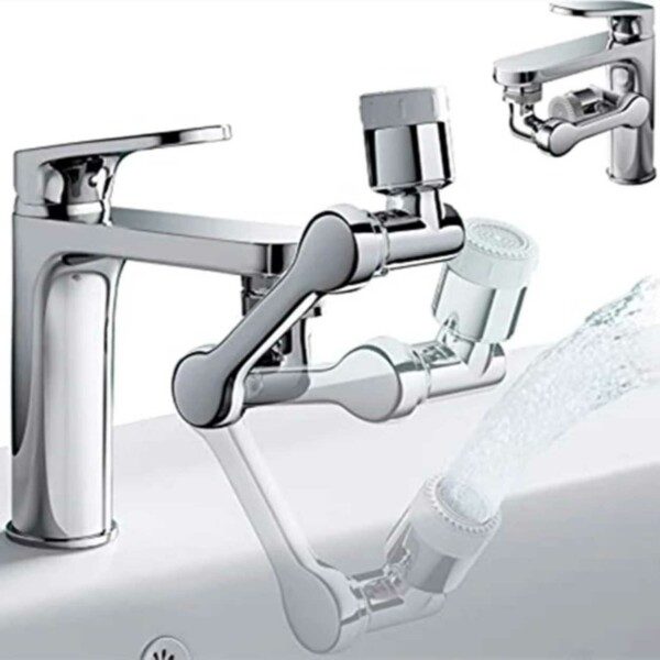 Munstycke till Kran - 1080° Roterande Kökskran Adapter Metall silver