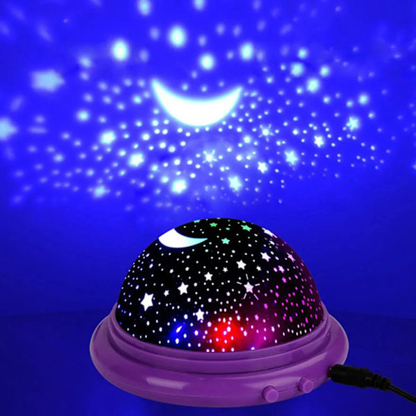 Stjerneprojektor Galaxy Nattlampe LED Stjernehimmel til barnerommet blå