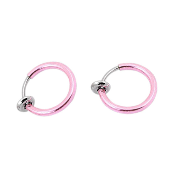 2-pack Rosa Fake Piercing Utan Hål Näsring Septum Läppring rosa