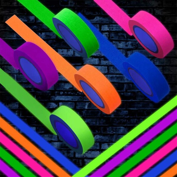 Självlysande UV Tejp Neon 5m Gul gul
