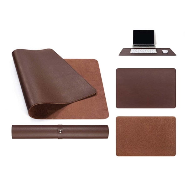 Bordmåtte 80x40cm PU Skin læder mørk brun brun