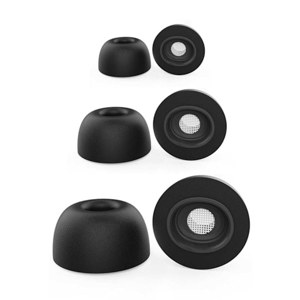 3 -pakkaus AirPods Pro Korvatyynyt - silikoni -korvan kaatuminen musta musta