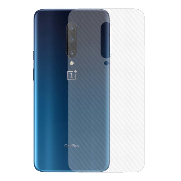 3-pack OnePlus 7 Pro Kolfiber Vinyl Skin Skyddsfilm Baksida transparent
