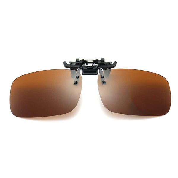 Clip-on solbriller brunt glas 40x58mm brun
