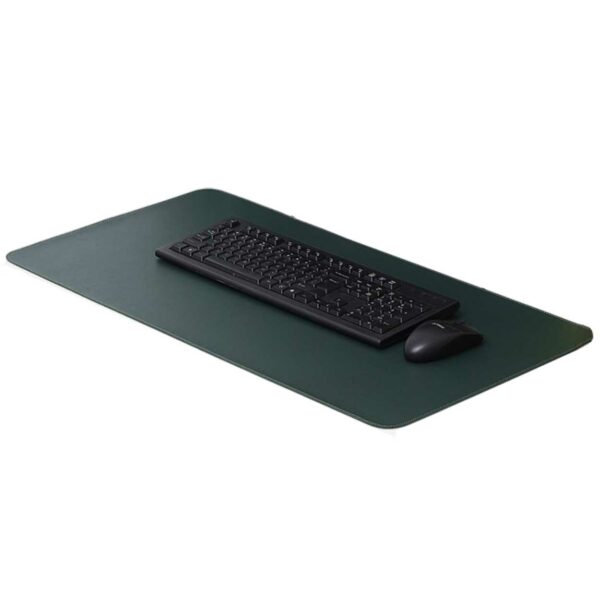 Skrivbordsunderlägg 80x40cm PU Skinn Läder Mörkgrön grön