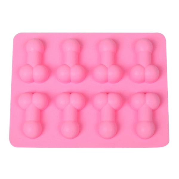 Sjove Isform Bakform Ice Cubes Penis-formet Ice Ice Cream Form Silicone pink