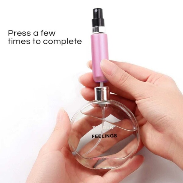 Mini Refill Parfymflaska - Påfyllningsbar Resebehållare 5ml Silver silver