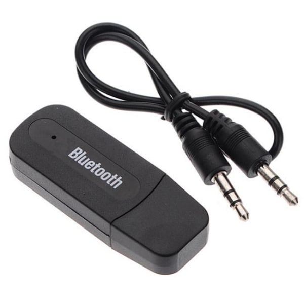 Aux Bluetooth Audio Reciever Stereo Adapter for Wireless Music svart