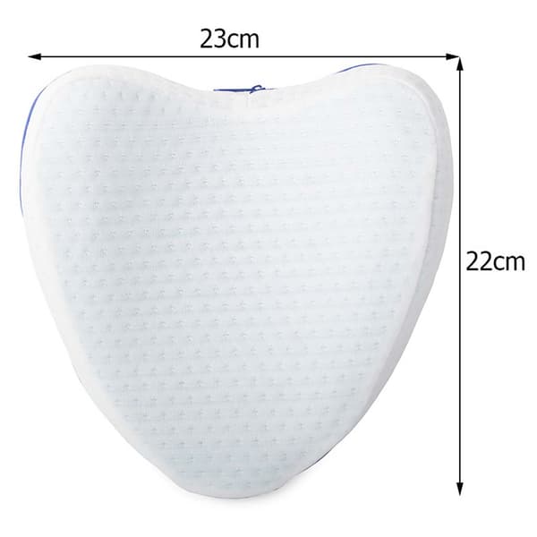 Ortopedisk Benkudde | Ergonomisk Knækudde i Memory Foam for Sidesovere hvit