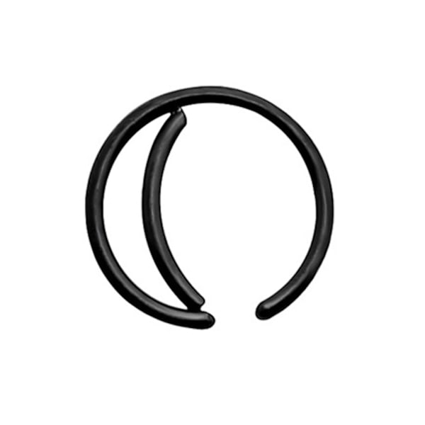 Fake Nose Ring Double Septum Piercing Clip-On Musta musta