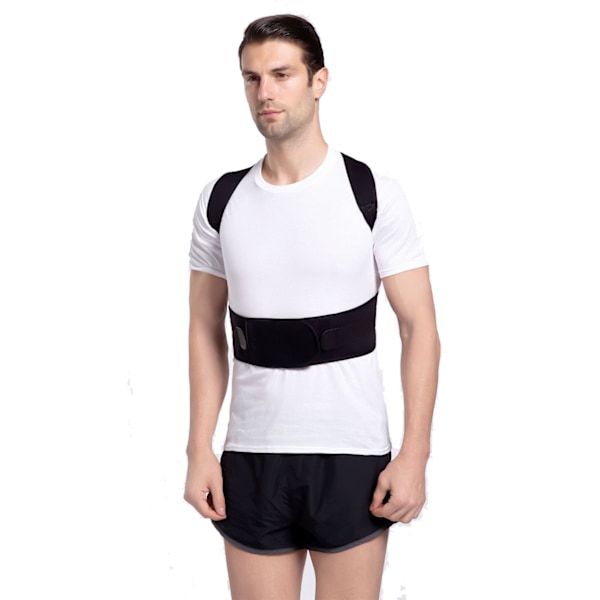 Stærk tilbage vest holder vest ryglæn for bedre kropsholdning sort