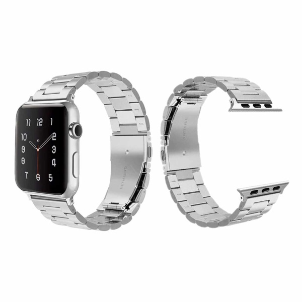 Apple Watch 42/44/45/49 1-8/SE/Ultra Metall Silver Klockarmband silver