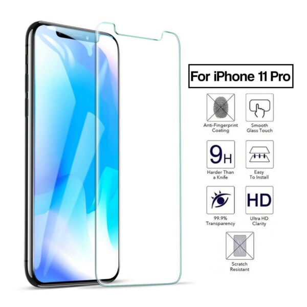 3-Pack iPhone 11 Pro HD -näytönsuojattu lasi läpinäkyvä