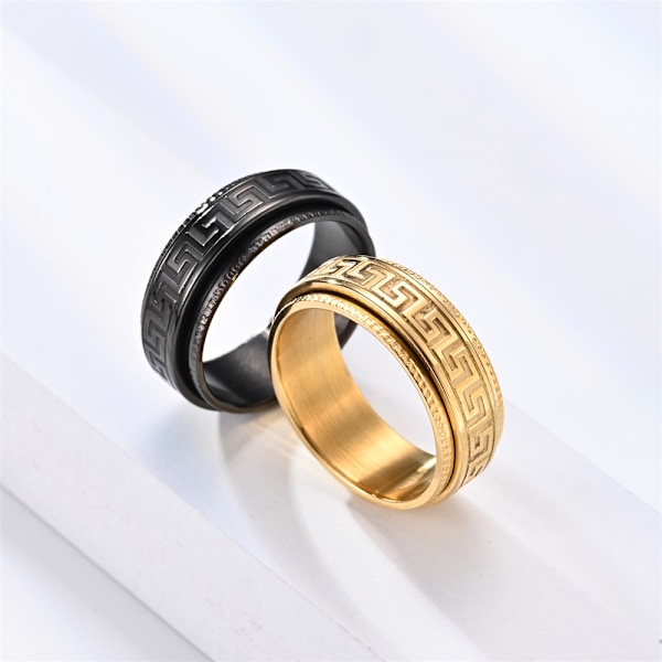 Elegant Mönstrad Ring Guld 10