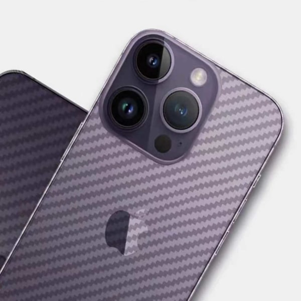 iPhone 14 beskyttende film for karbonfiber karbonhud gjennomsiktig