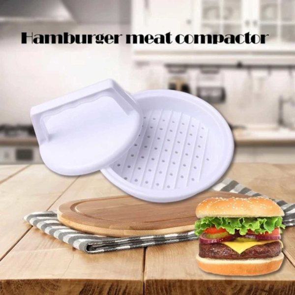 Hamburger Press for Perfect Burgers - Hamburger Form Patty Maker hvid