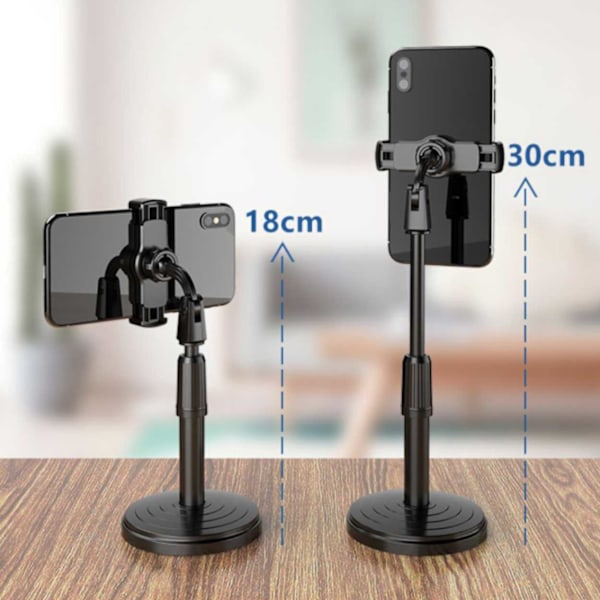 Tiktok Live Stream Mobile Stand - Holder / Set til mobil sort