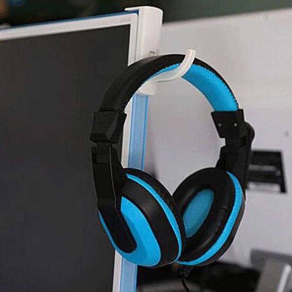 Självfästande Hörlurshållare för Montering på Datorskärm svart
