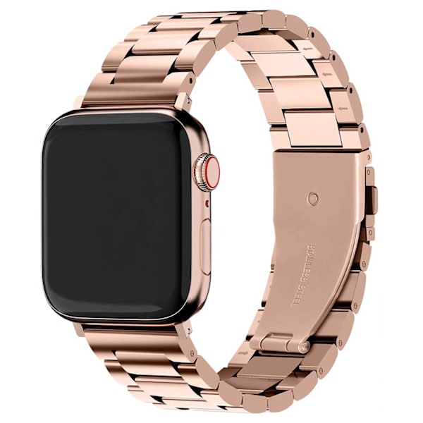 Apple Watch 42/44/45 Metal Link -rannekoru ruusukulta