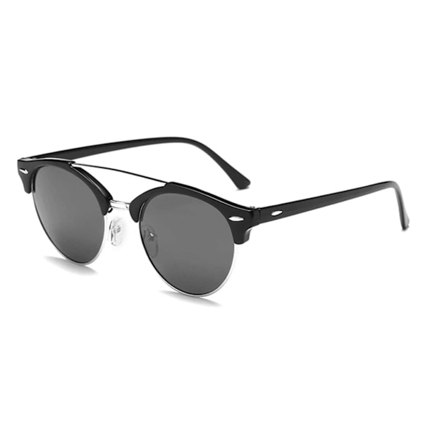 Black Solbriller Clubmaster Black Glass + Senile Cord svart