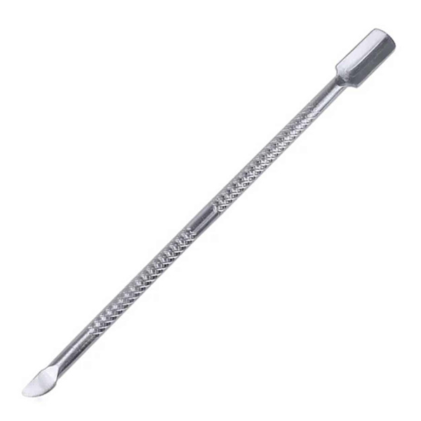 Cuticle Pusher 2-i-1 negleværktøj rustfrit stål sølv sølv