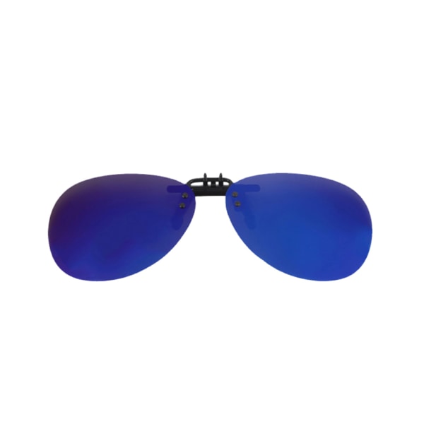 Klip -på pilot solbriller blå - fastgjort til eksisterende briller blå