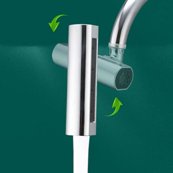 Kranmunstycke Kökskran med Vattenfall - 360 Roterande Adapter Silver silver