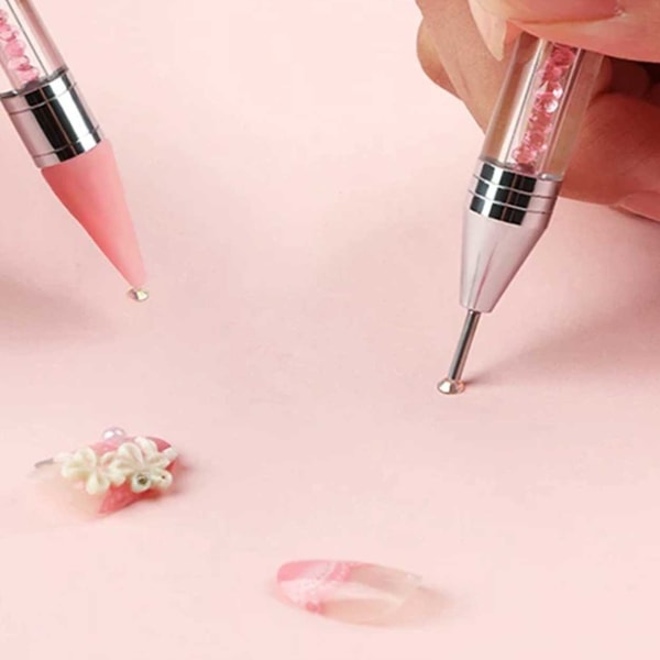 Dottingpenna Rhinestone Picker Pen Crystal - Picking Tool rosa