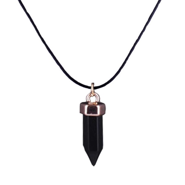 Halsband med Energisten Resin Quarts Svart Obsidian svart