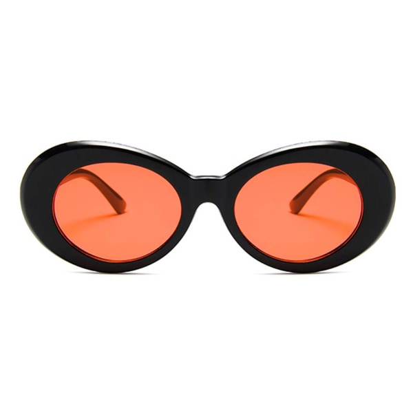 Musta iso pyöreä retro -aurinkolasit kevyt lasi musta