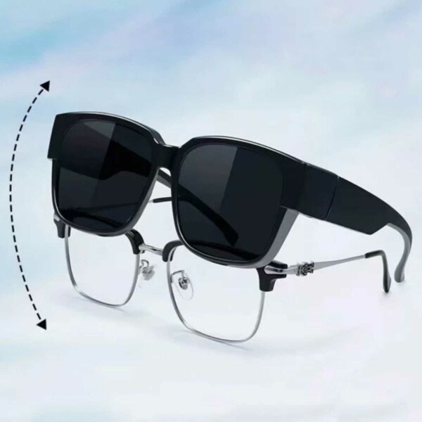 Suncover's solbriller uden for briller polariseret sort sort