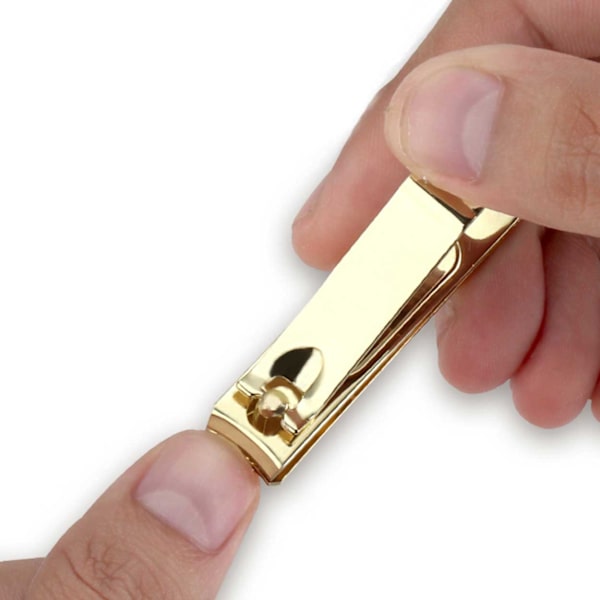 Gold Nail Clippers ToNail Mowers Rustfritt stål gull