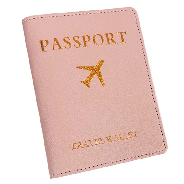 Pass case passpan kunstig skinn rosa rosa