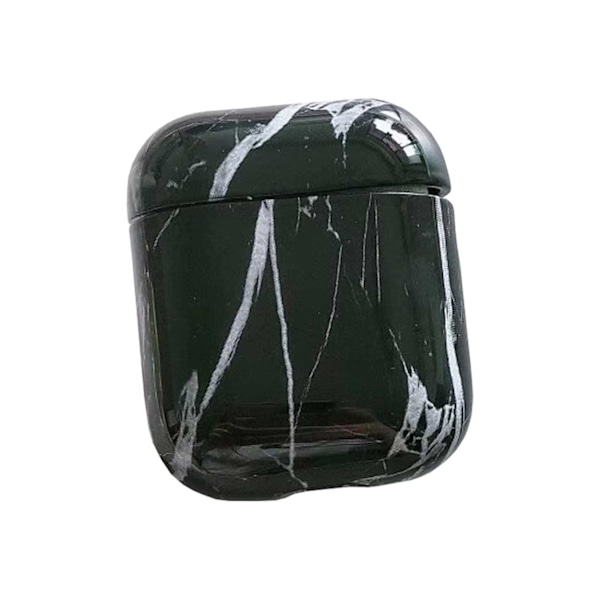 Apple AirPods 1/2 sakbeskyttelse Sak Black Marble svart