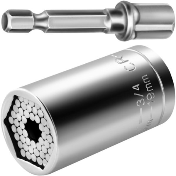 Universalnøgle - Universal topnøgle 7-19mm med forlænger