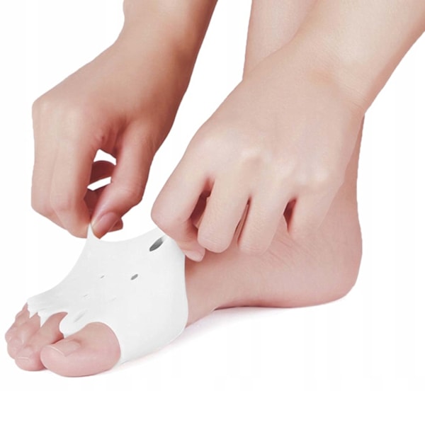 2-pakkainen geelivarvaslevitin | Hallux Valgus -varvaserotin valkoinen