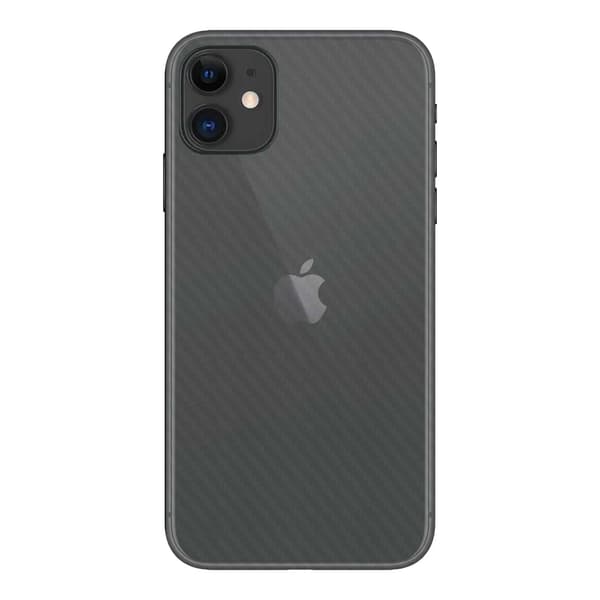 3-pack iPhone 12 mini-hiilikuitu vinyylisuojakalvo takaisin läpinäkyvä