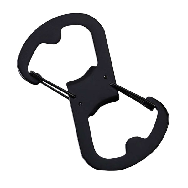 Nøglering Carabiner Carbines med CapSome Opener Black sort