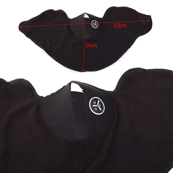 Lämpenevä Thermoactive Balaclava | Naamio moottoripyöräilyyn ja pyöräilyyn musta